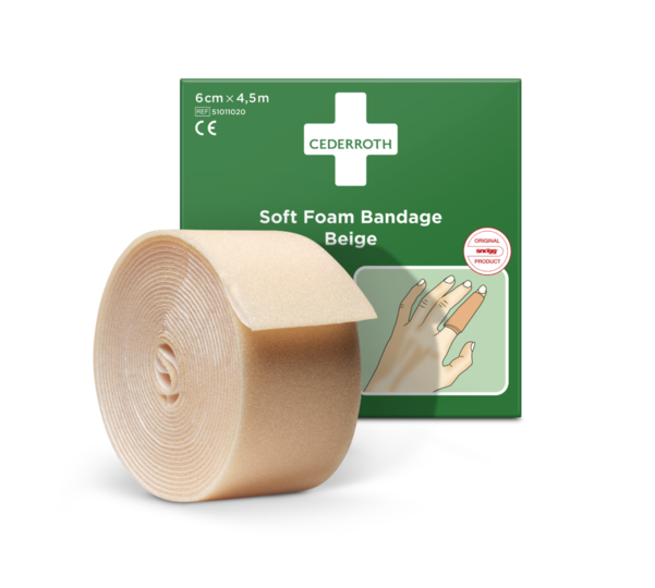 Cederroth 51011020 Soft Foam Bandage Beige 6 cm x 4.5 mtr