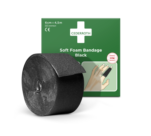 Cederroth 51011021 Soft Foam Bandage Black 6 cm x 4.5 mtr