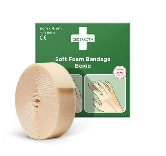 Cederroth 51011018 Soft Foam Bandage Beige 3 cm x 4.5 mtr