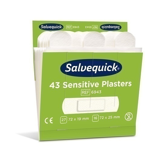 Cederroth 6943 Salvequick Sensitive pleisters 43 pcs/refill