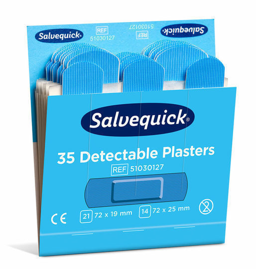 Cederroth 51030127 Salvequick Blue Detectable pleisters 30 pcs/refill