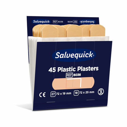 Cederroth 6036 Salvequick Plasticpleisters 45 pcs/refill