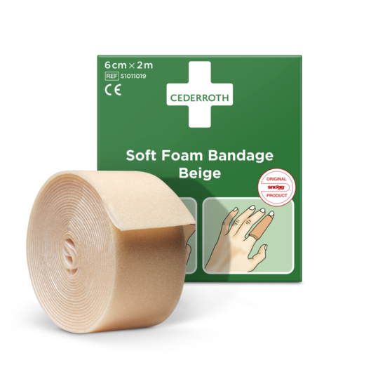 Cederroth 51011019 Soft Foam Bandage Beige 6 cm x 2 mtr